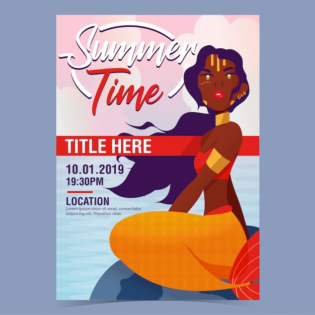 Vector summer time poster