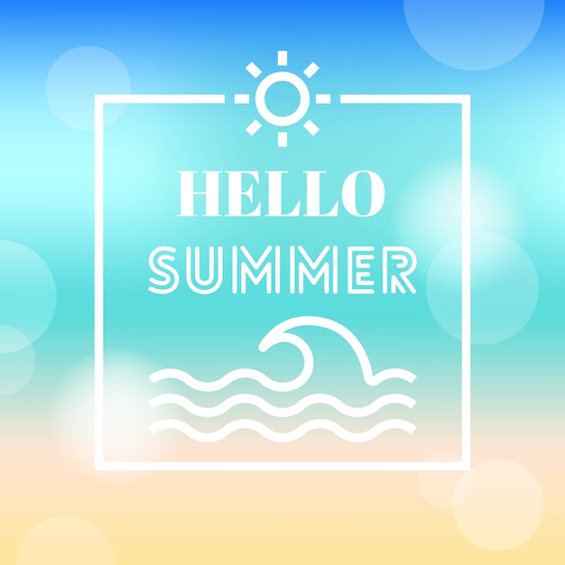 Summer time, Summer beach banner