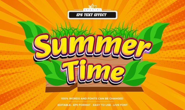 Summer time text effect editable