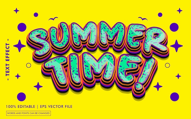 Summer time! text effect style