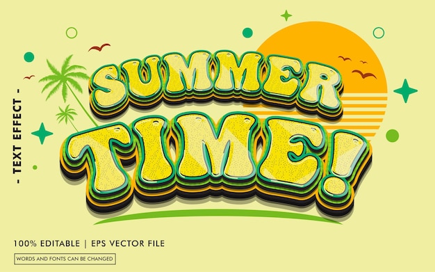 Summer time! text effect style