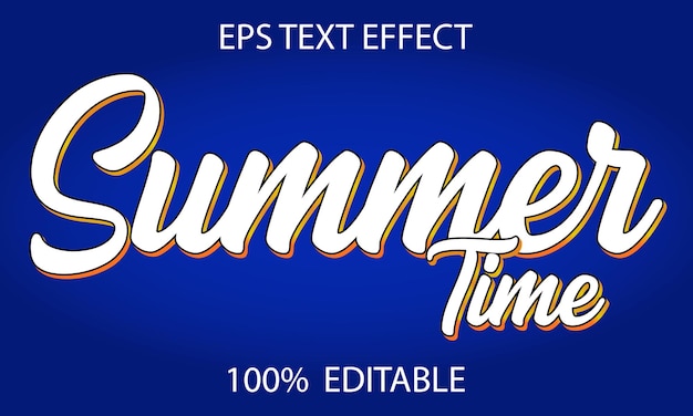Vector summer time text effect