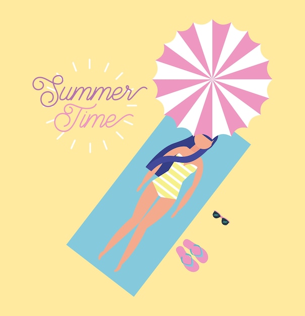 Vector summer time vacation