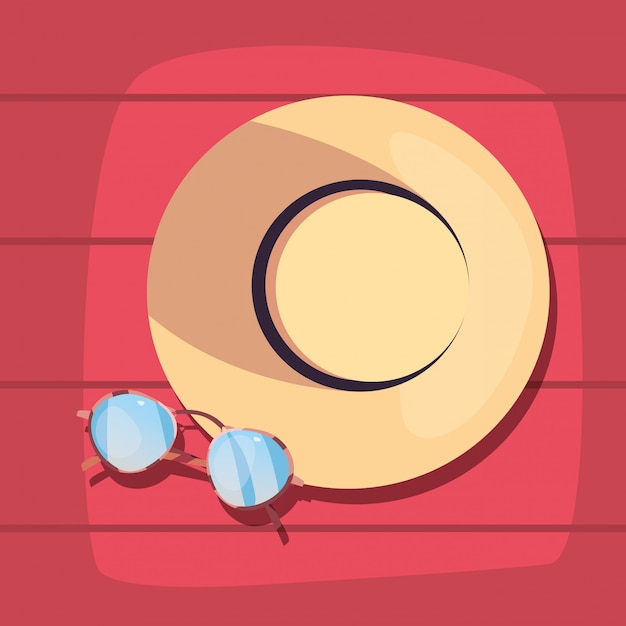 Vector summer time vacations flat ilustration