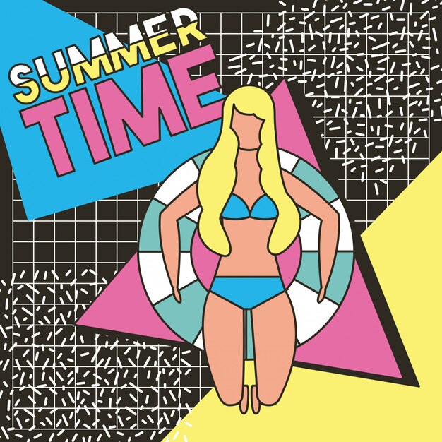 Vector summer time vacations