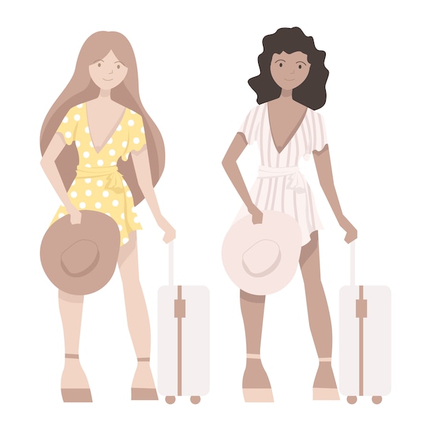 Vector summer travel fashion