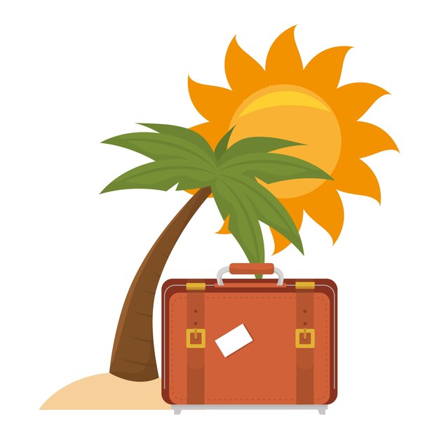 summer travel set isolated icons vector illustration design