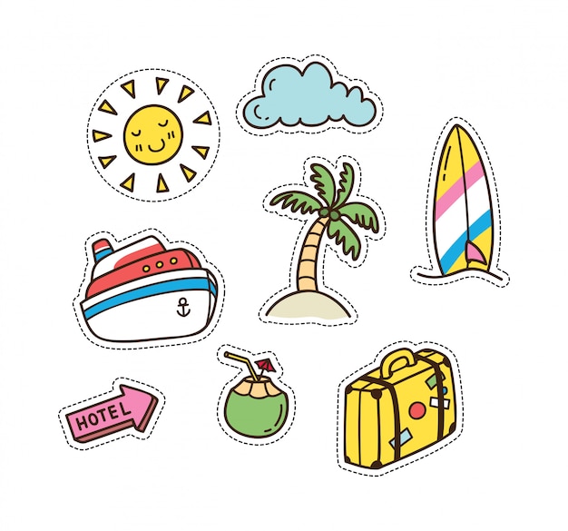 Summer and travel themed cute patch