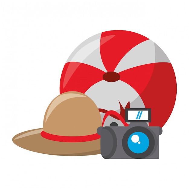 Summer travel and vacations cartoons