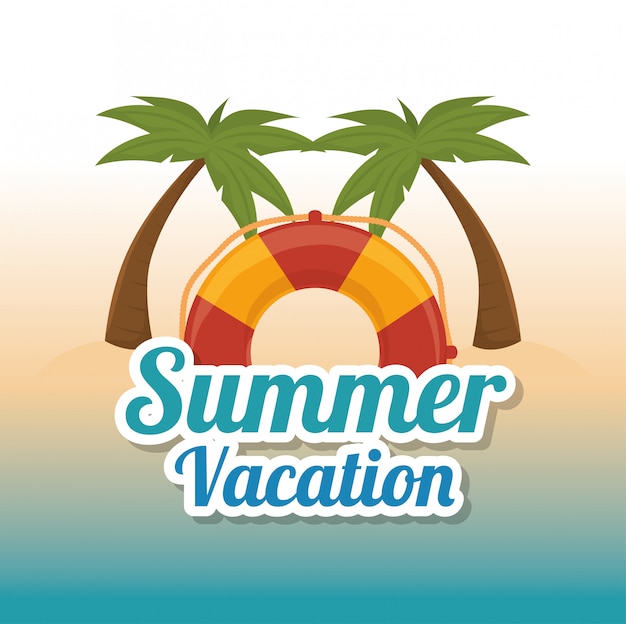 Vector summer travel and vacations