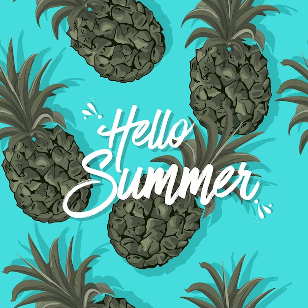 Vector summer tropic background poster wallpaper