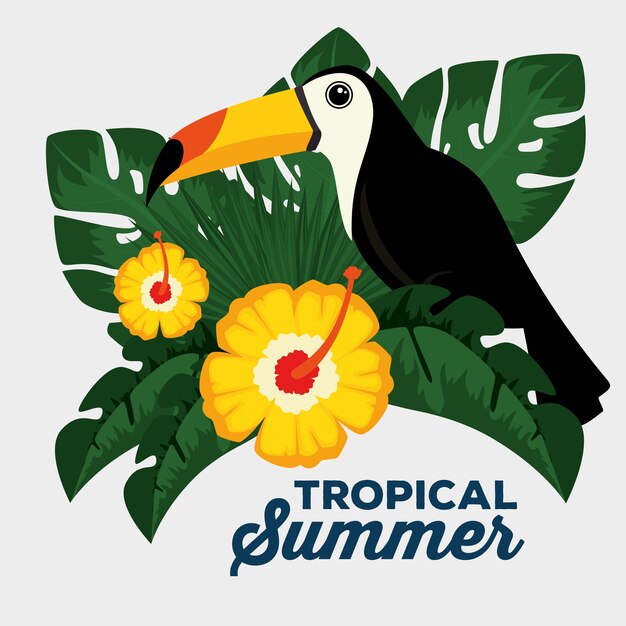 Vector summer tropical background