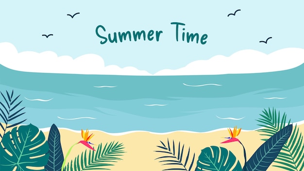 Summer tropical beach background