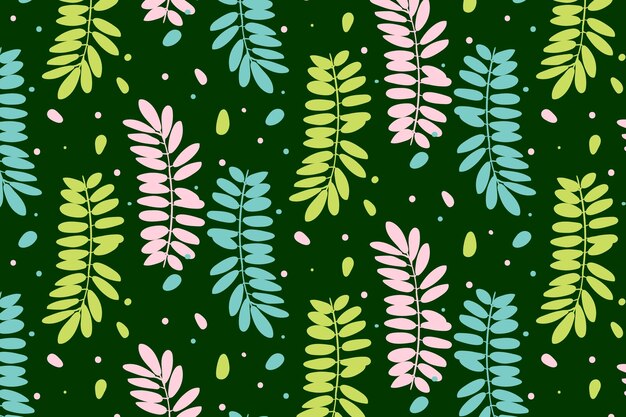 Summer tropical leaf seamless pattern