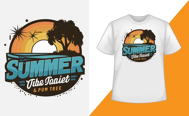 Vector summer tshirt design for men and women vector art