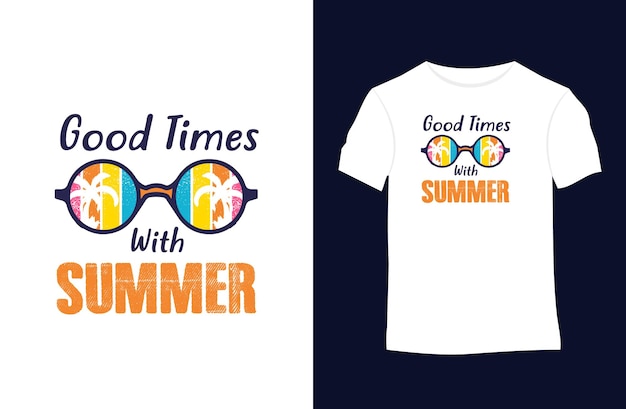 ベクトル 夏のtシャツのデザインまたは夏の引用符夏のタイポグラフィ