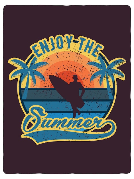 Vector summer tshirt design template