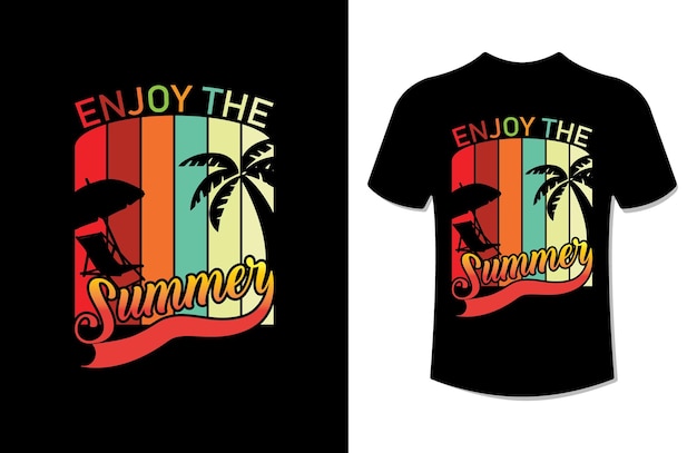Vector summer tshirt enjoy the summer design or vacation shirts