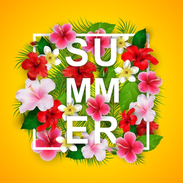 Summer typographical background