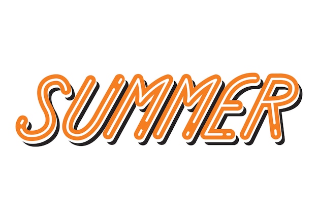 Vector summer typography comics style