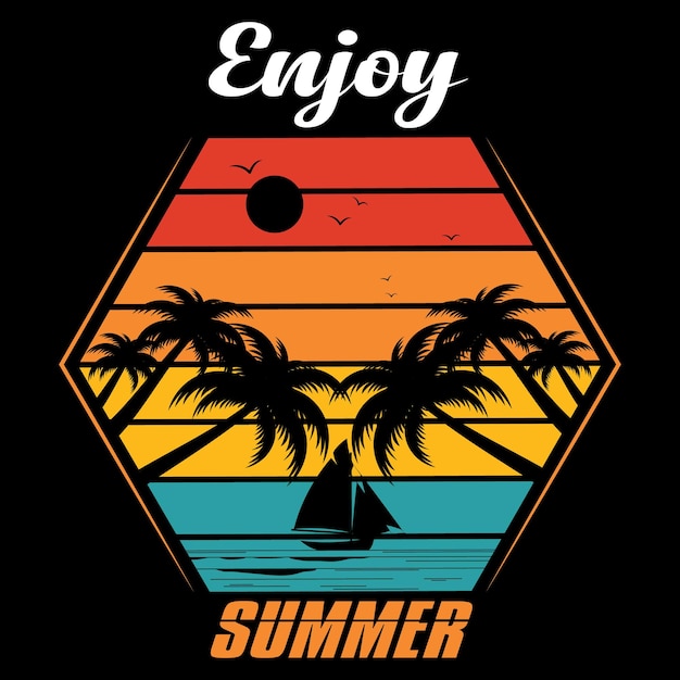 Summer Typography and Graphic T shirt Design