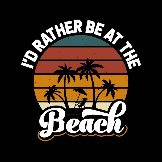 Summer typography T shirt Design