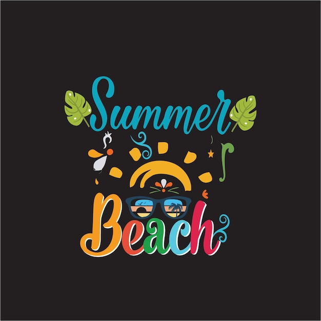 Summer typography t-shirt design