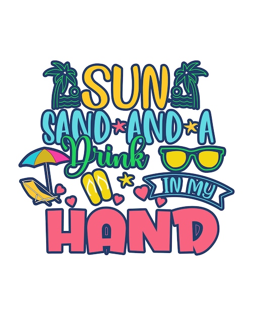 summer typography tshirt design