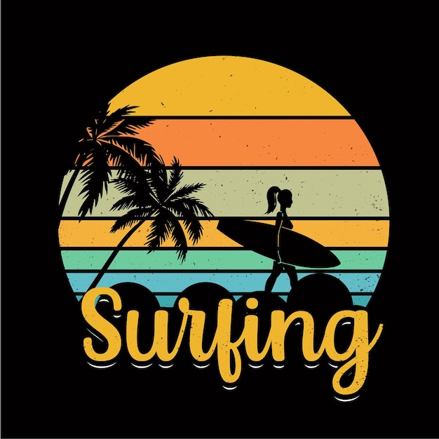 Summer typography vector tshirt design