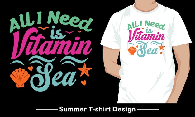 Summer typography vector tshirt design