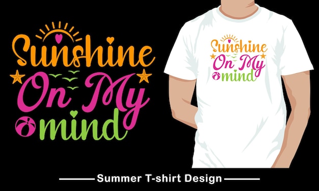 Summer typography vector tshirt design