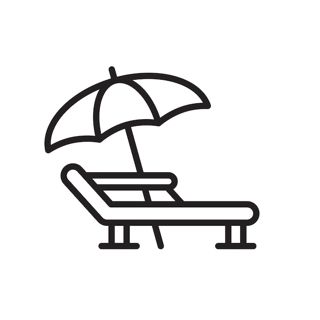 Vector summer umbrella icon vector illustration