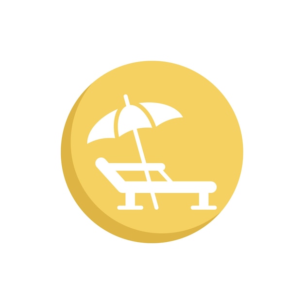 Векторная иллюстрация иконы летнего зонтика