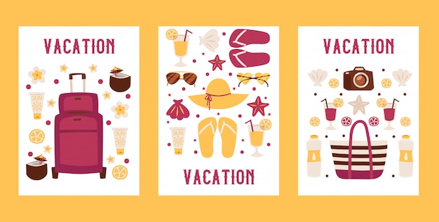 Summer vacation banners