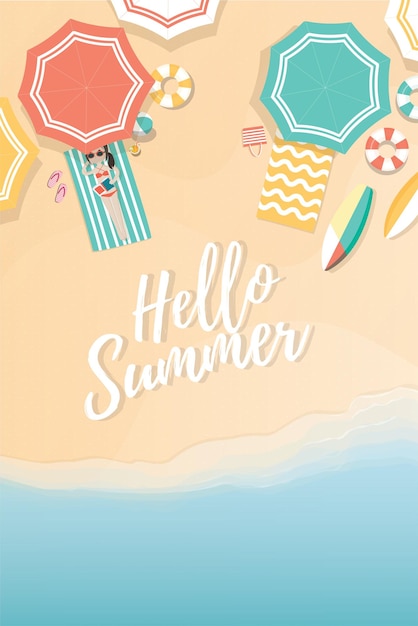 Summer vacation beach background