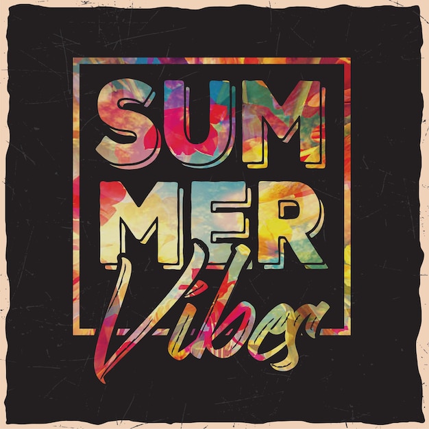 Vector summer vacation beach colorful illustration vector tshirt and apparel print design elements