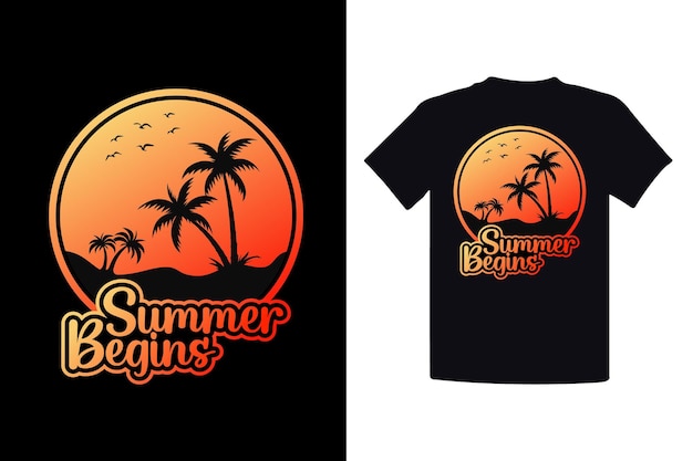 Design di t-shirt per vacanze estive o spiaggia