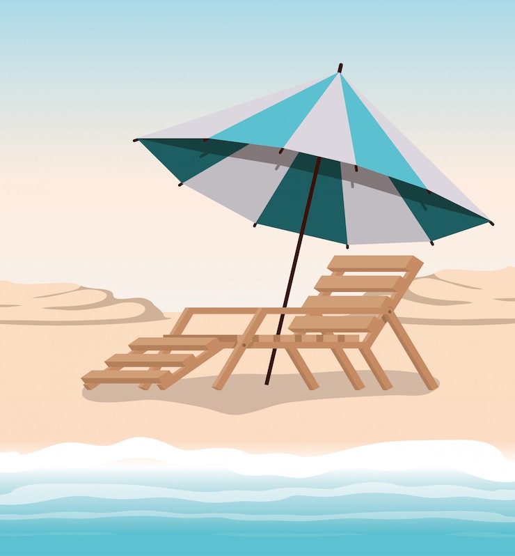 Vector 여름 및 휴가 의자 디자인