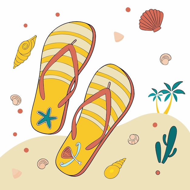 Summer Vacation FlipFlops Shells