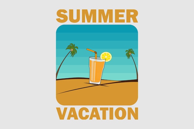 Summer Vacation Hand Drawn Design Illustration