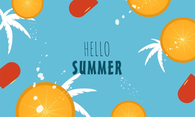 Vector summer vacation holiday background design with travel vector illustration