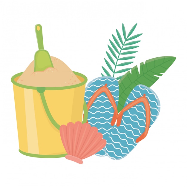 Vector summer and vacation icon set