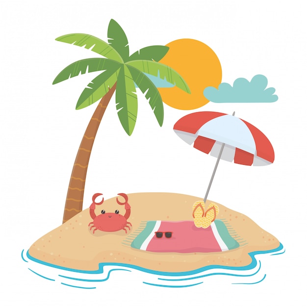 Summer and vacation icon set 