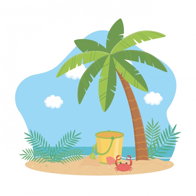 Summer and vacation icon set 