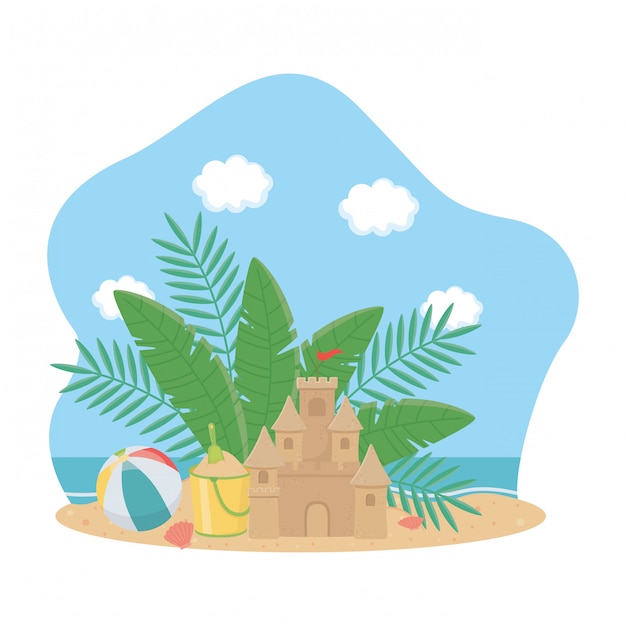 Summer and vacation icon set 