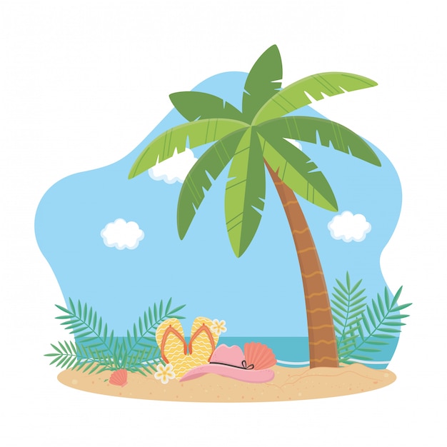 Summer and vacation icon set 