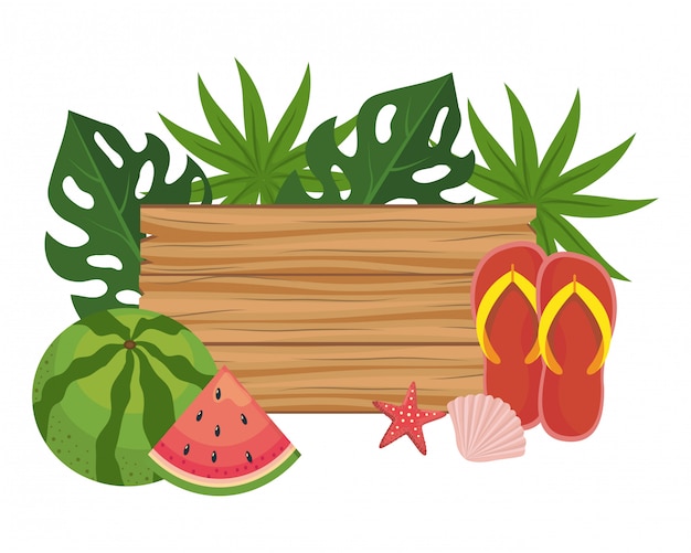 Summer and vacation icon set 