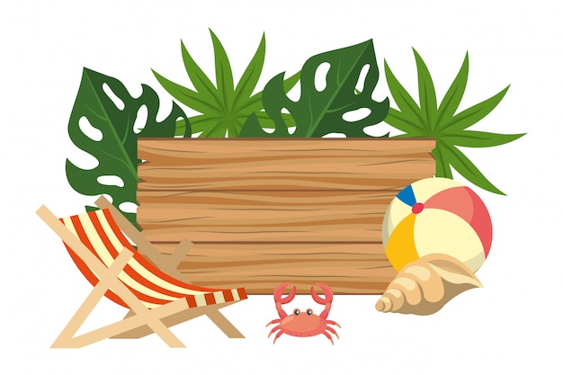 Vector summer and vacation icon set