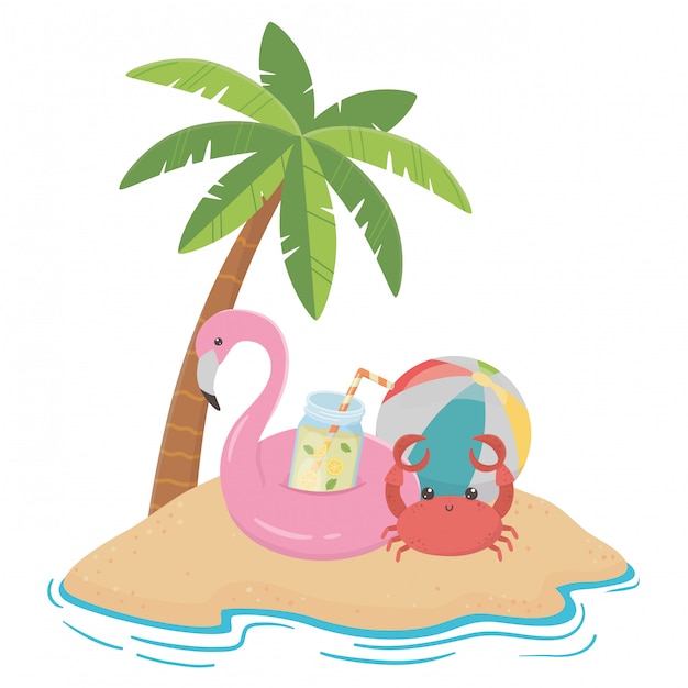 Summer and vacation icon set 