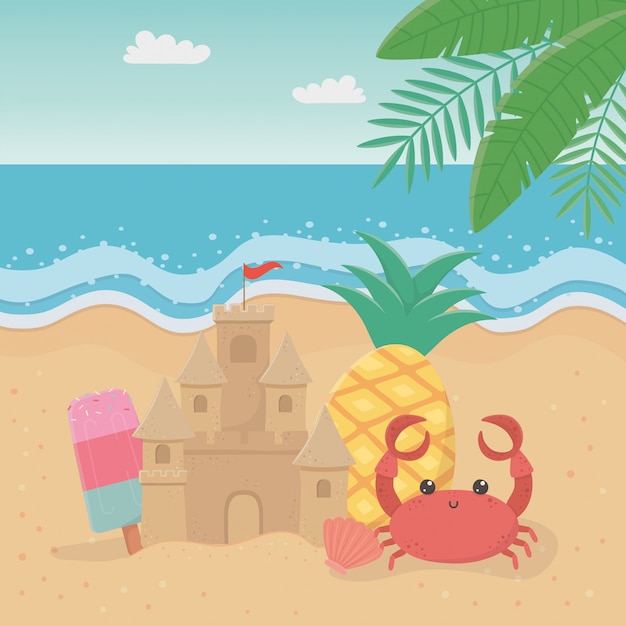 Summer and vacation illustration design